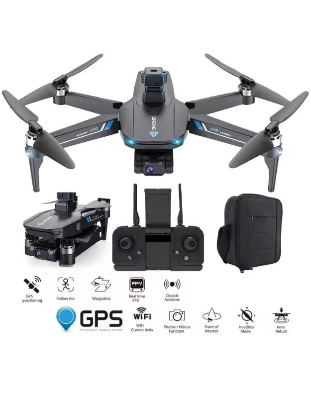 Brushless GPS drone with HD camera and full accessories set