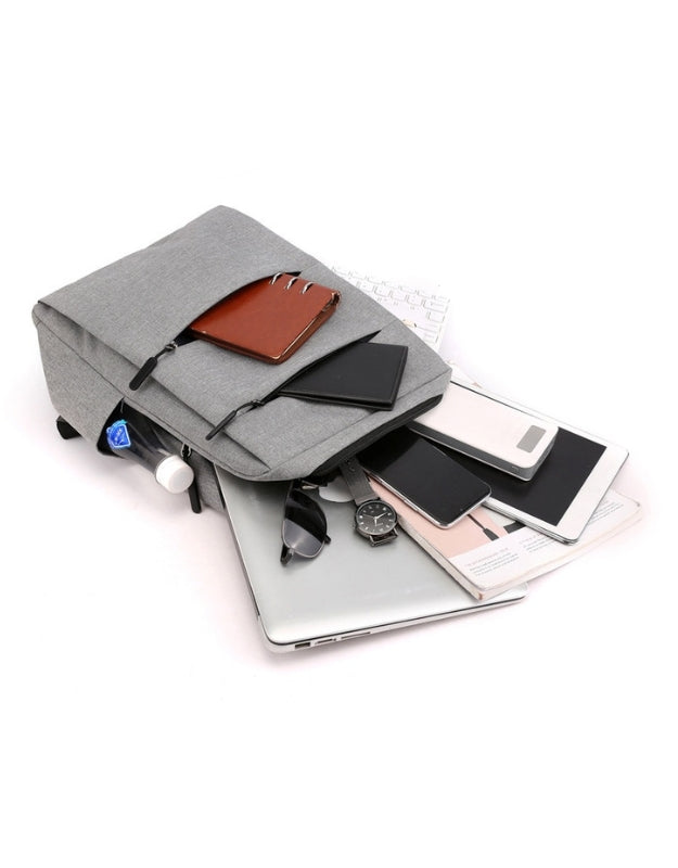 Casual business laptop backpack with accessories and gadgets