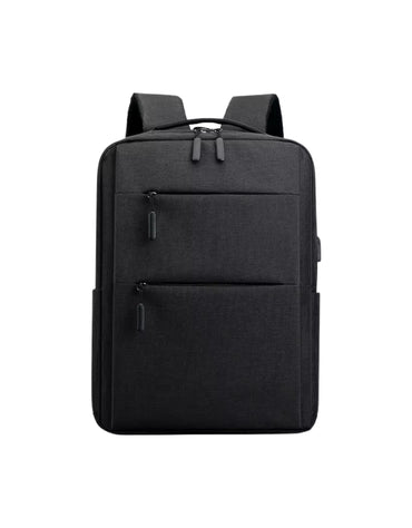 Black slim waterproof office and travel backpack