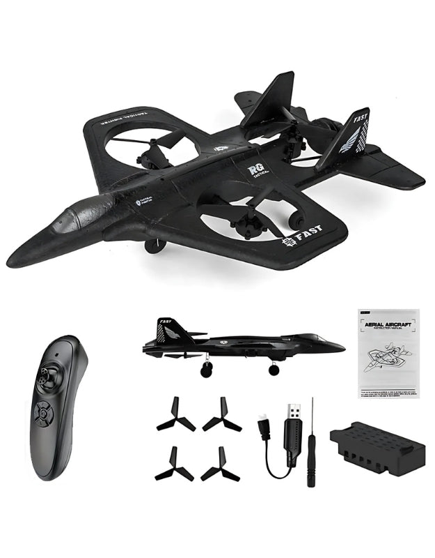 Combat Falcon drone package with controller, propellers, and accessories