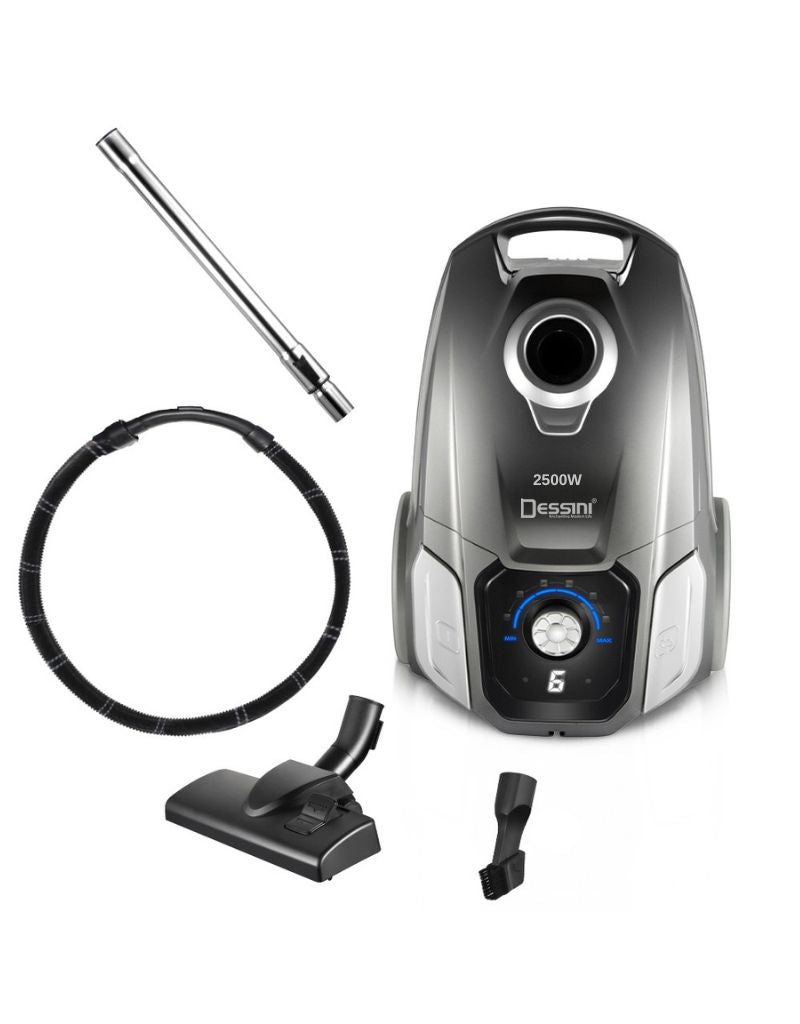 Dessini Vacuum Cleaner Super Silent 2500W with full set of accessories and attachments