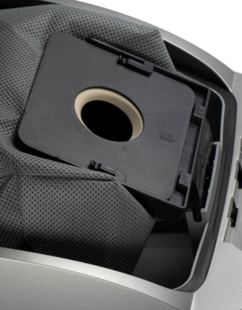 Close-up of Dessini Vacuum Cleaner Super Silent 2500W reusable dust bag compartment