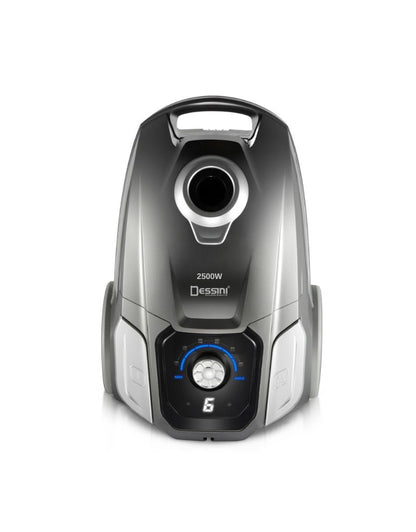 Dessini Vacuum Cleaner Super Silent 2500W front view with digital power display