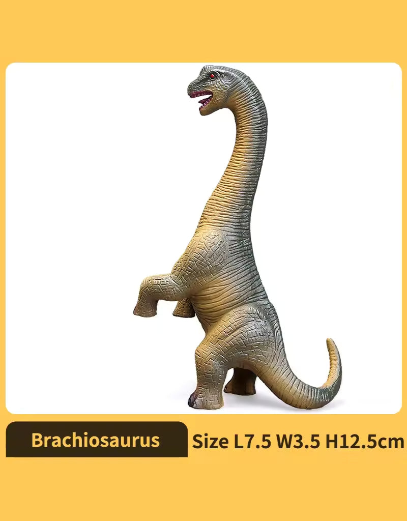 Brachiosaurus long-neck dinosaur figure with size details for 3D puzzle
