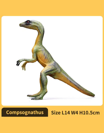 Compsognathus dinosaur figure with size dimensions for 3D puzzle set