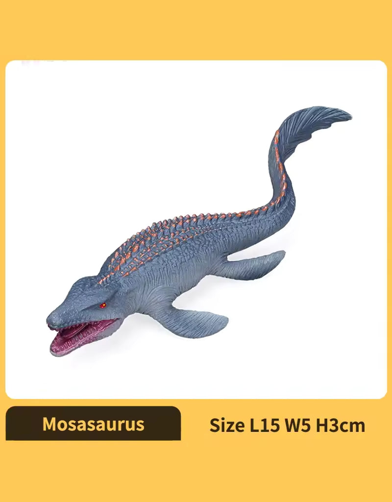 Mosasaurus aquatic dinosaur figure included in the 36-piece puzzle set