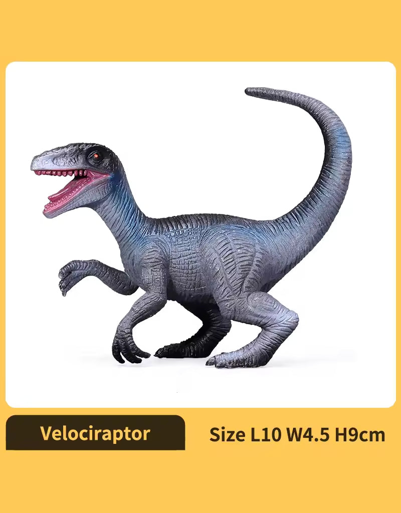 Velociraptor dinosaur figure included in the 3D scene puzzle set