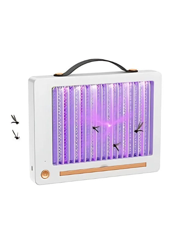Full product shot of the electric mosquito killer with a UV lamp on a white background.
