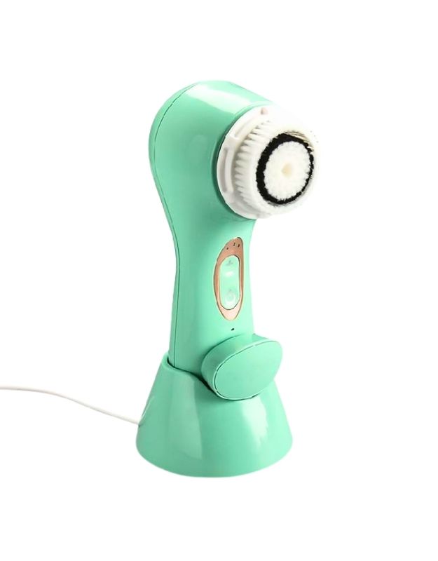 Enzo EN-210 sonic facial cleansing brush for deep face cleaning, mint green handheld design.