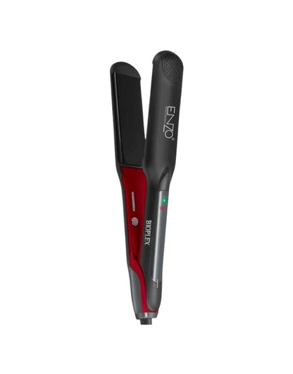Enzo EN-3986 professional hair repair tool kit protein hair straightener in black and red design.