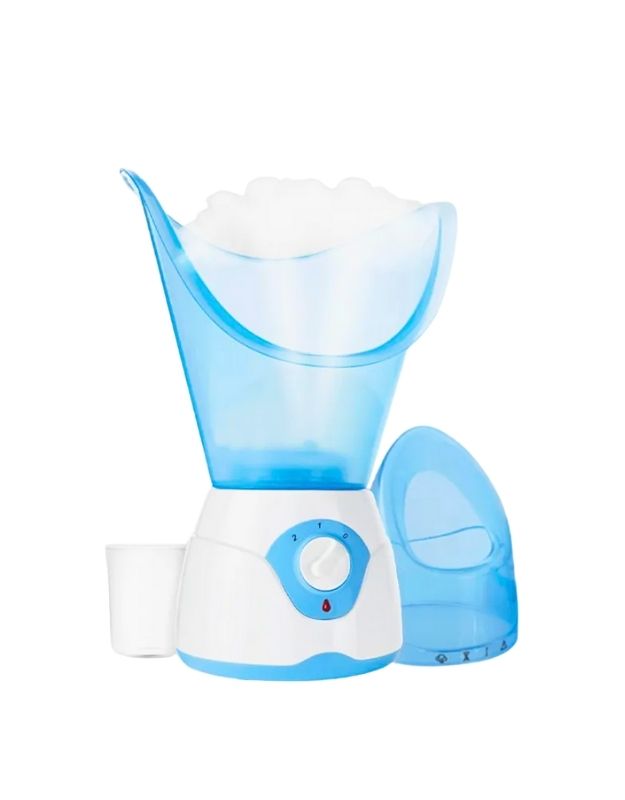 Enzo EN-8102 warm mist face steaming machine producing steam for skin moisturizing treatment