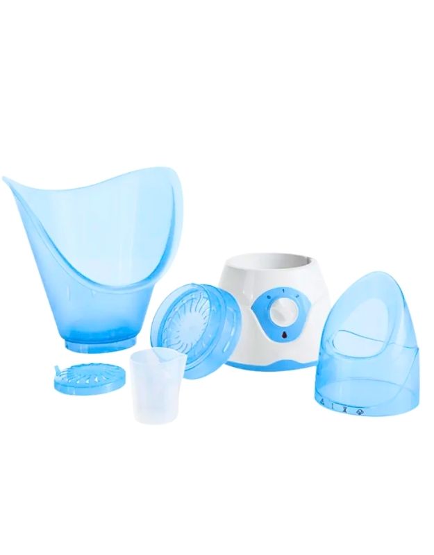 Enzo EN-8102 facial steamer machine with detachable parts and accessories for skincare routine.