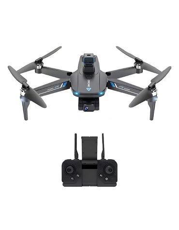 Foldable brushless GPS drone with remote control front view