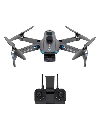 Foldable brushless GPS drone with remote control front view