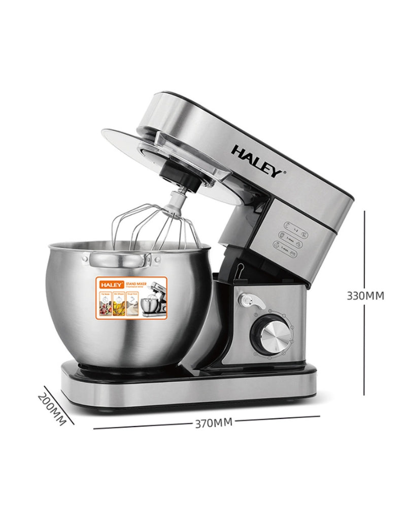 Haley Electric Kitchen Stand Mixer 2000W dimensions 370mm x 200mm x 330mm with stainless steel bowl and whisk attachment