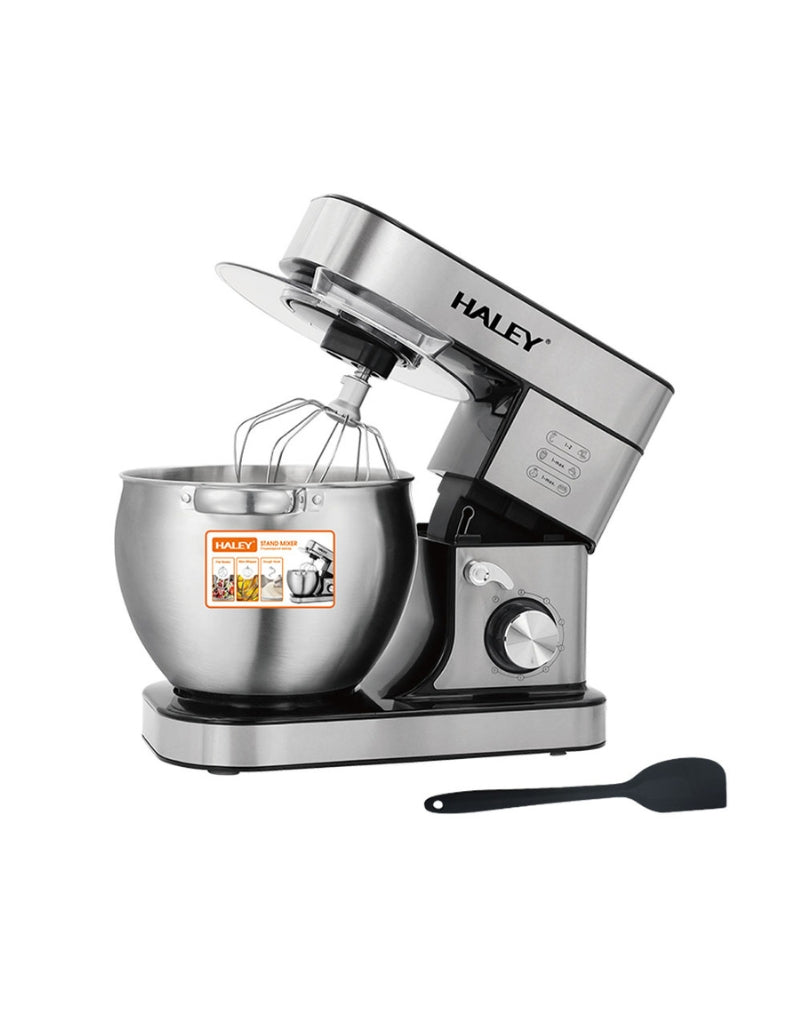 Haley Electric Kitchen Stand Mixer 2000W stainless steel design with whisk attachment and mixing bowl