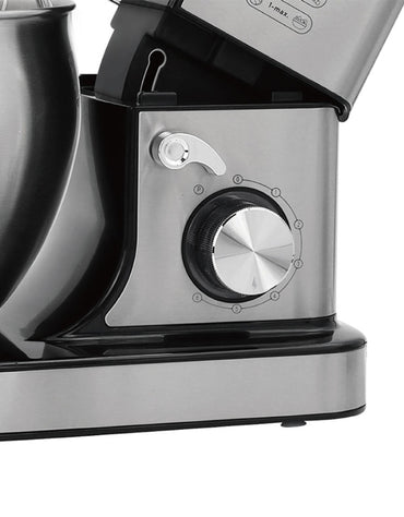 Close-up view of Haley Electric Kitchen Stand Mixer 2000W speed control knob and tilt-head locking lever