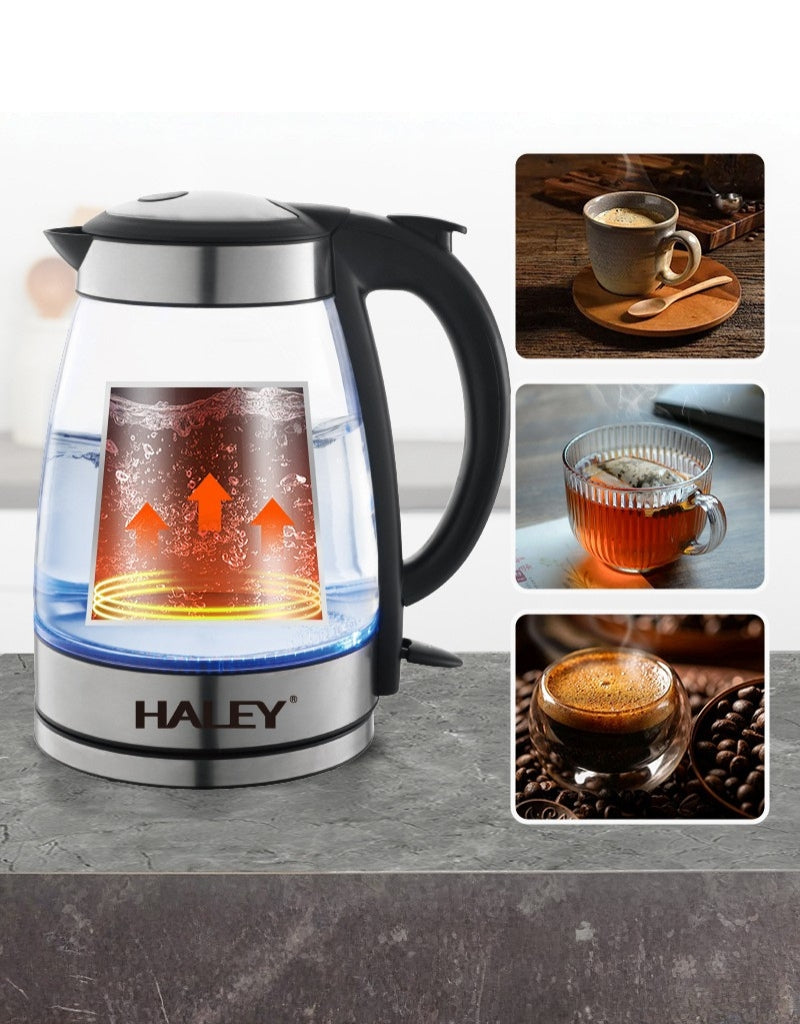 Haley High Quality 2.2L Electric Kettle fast boiling feature with heating element illustration for tea and coffee
