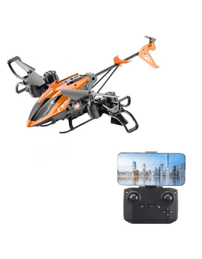 Hawk Helicopter LH-X69 in orange with camera and controller