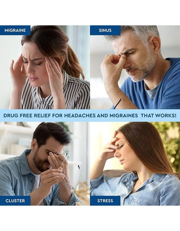 Drug-free relief mask for headache sinus cluster and stress.