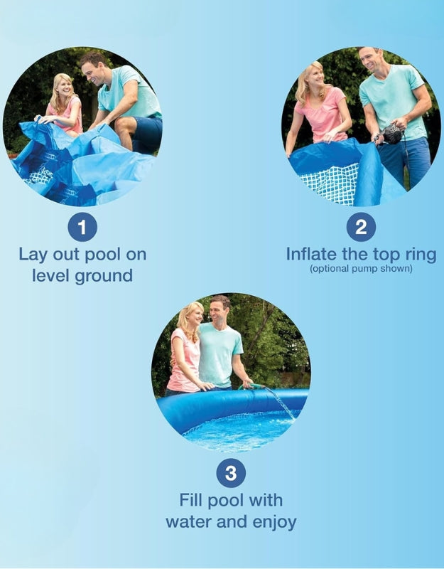 Intex Easy Set crab pool setup instructions step-by-step installation guide
