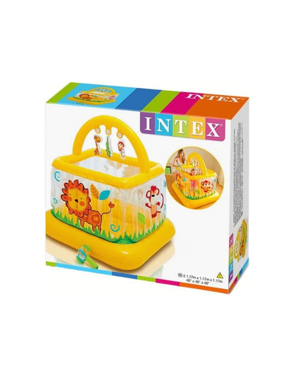 Intex 48473NP Soft Sides Lil Baby Gym Play Centre 117cm with colorful lion and monkey design packaging