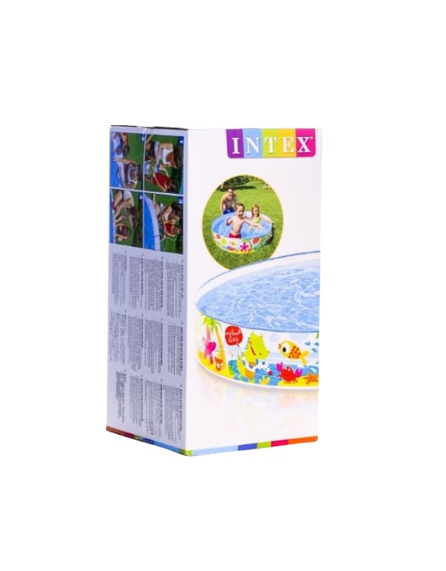 Retail packaging of Intex 56451NP Trees Snap Set Pool 152x25cm with product image