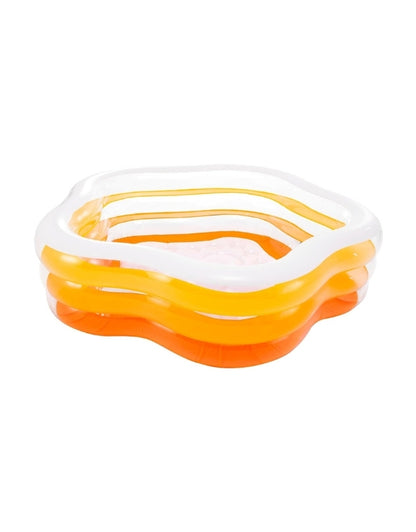 Intex 56495NP Swim Center Summer Colors inflatable pool with three air chambers in orange and white