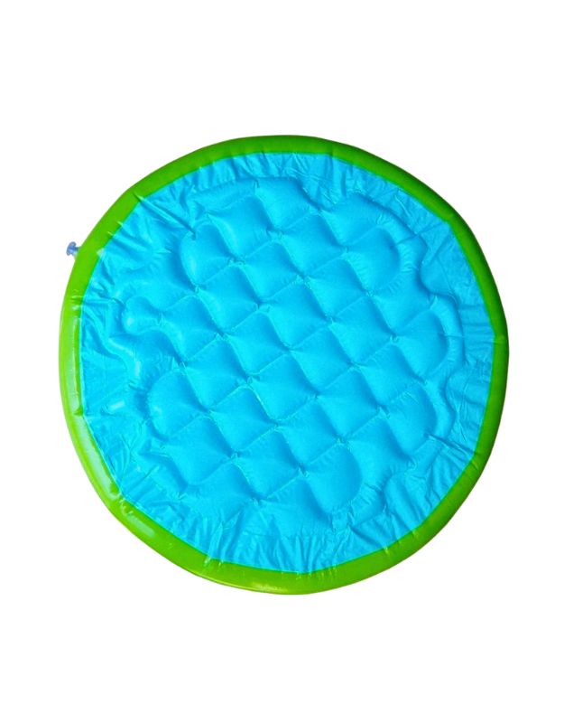 Top view of Intex 57107NP multicolor inflatable pool showing blue cushioned base