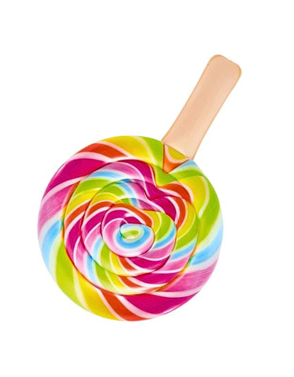 Intex 58753EU 208x135cm lollipop inflatable float with colorful swirl design.