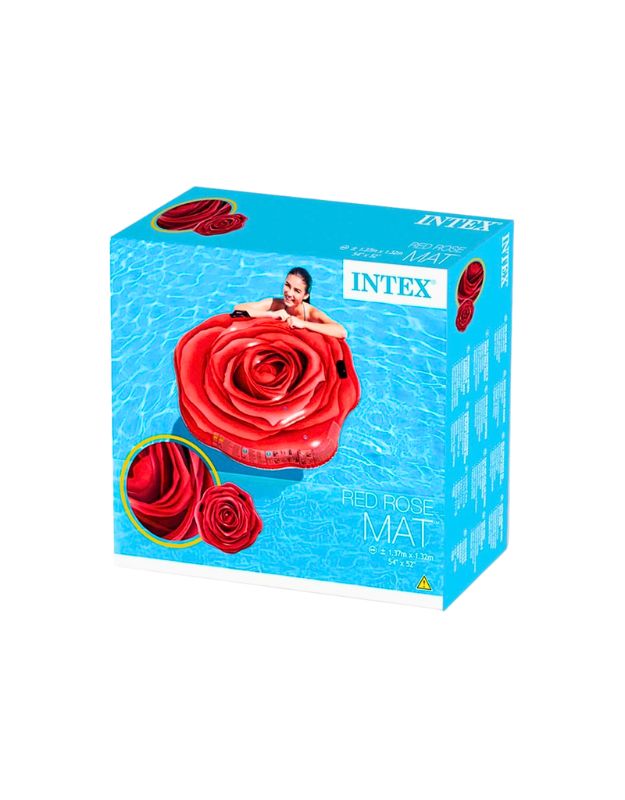 Retail packaging box of Intex 58783EU inflatable red rose pool float
