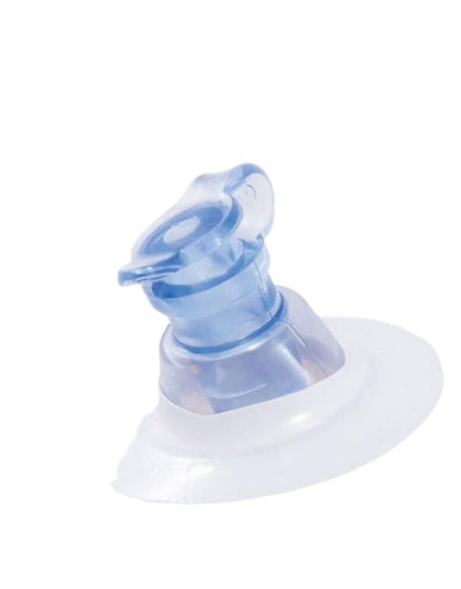 Blue inflation valve on the Intex 58784EU hyperrealistic cat face inflatable mat.