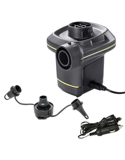 Intex 66634 portable electric air pump with multiple nozzle attachments and 12V adapter
