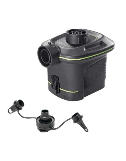 Intex 66638 Quick-Fill electric air pump with nozzle attachments for airbeds and inflatables.