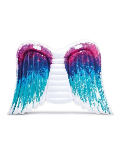 The large, iridescent Intex inflatable Angel Wings raft on a white background.