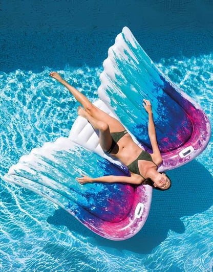 Product box for the Intex Inflatable Angel Wings raft.