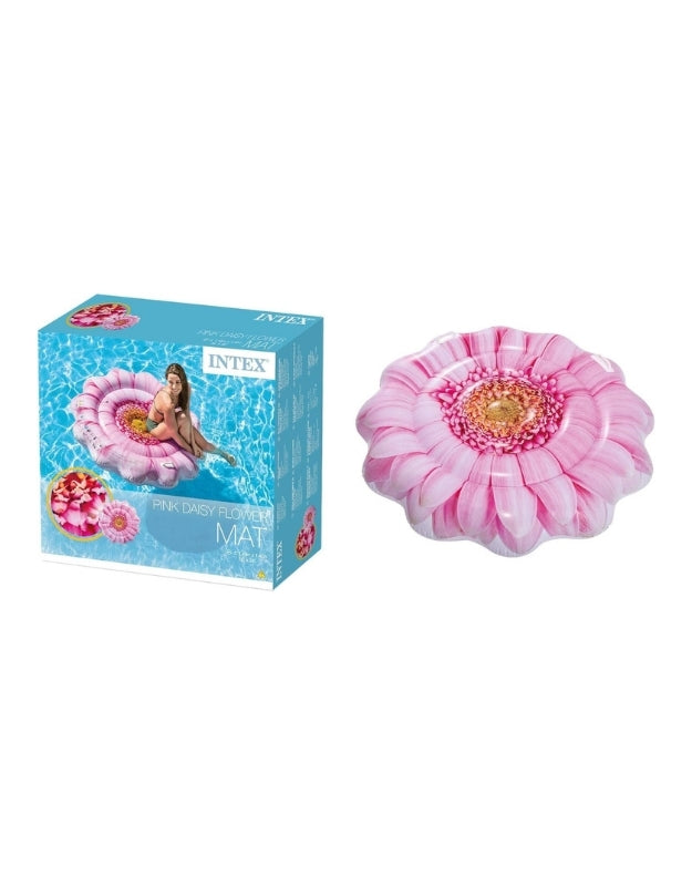 Intex Pink Daisy Flower Mat shown with its product packaging box
