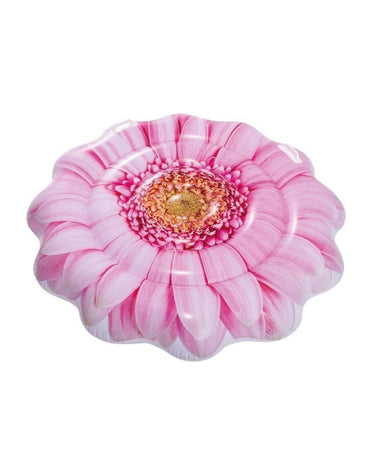 Inflatable Intex Pink Daisy Flower Mat on a white background.
