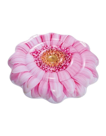 Inflatable Intex Pink Daisy Flower Mat on a white background.
