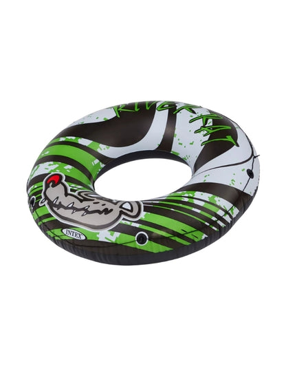 Side view of Intex River Rat inflatable floating raft 122cm for pool and river fun