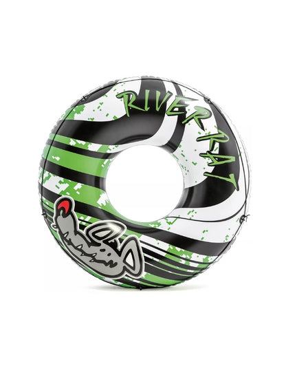 Intex River Rat inflatable tube raft 122cm top view green and black design