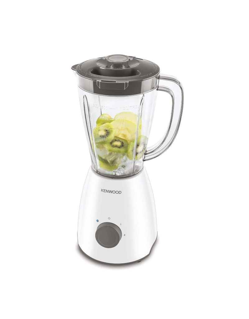 Kenwood 400W blender blending kiwi fruit with ice, demonstrating powerful motor and smooth blending performance