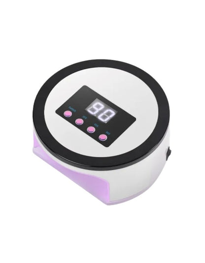 White LED nail lamp with digital display and timer buttons.