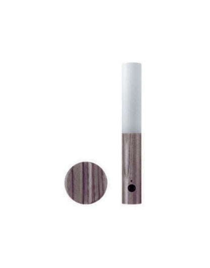 Dark wood finish magnetic LED lamp with detachable base.