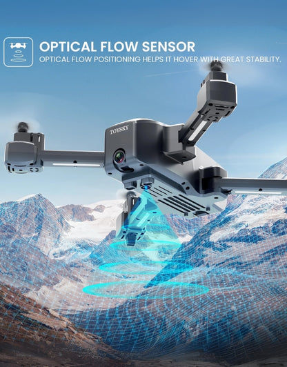 Mini foldable drone with optical flow sensor for stable hover positioning