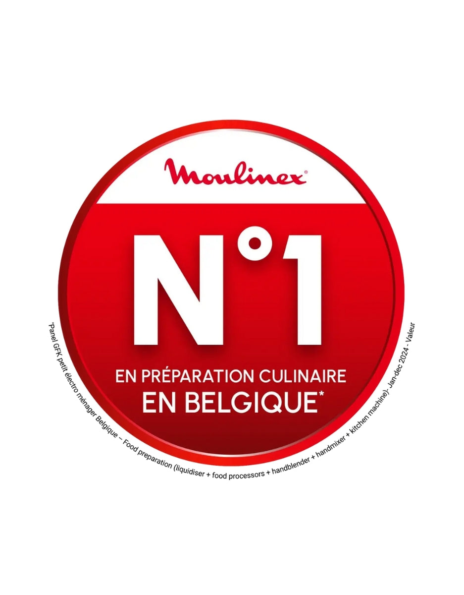 Moulinex ranked number one in food preparation appliances in Belgium, including blenders and food processors