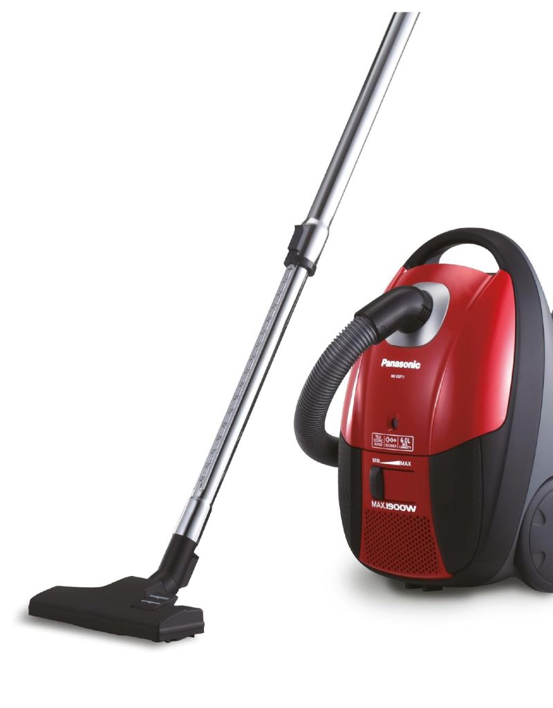 Panasonic Vacuum Cleaner Red 2000W with stainless steel tube and floor nozzle attachment