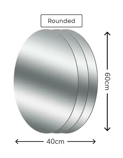 Round wall mirror 60cm x 40cm modern home decor.