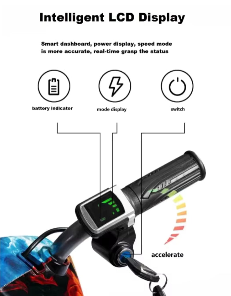 Tricycle 3 Wheels Electric Scooter LED Display 36V Fun Drifting For Kids & Adults