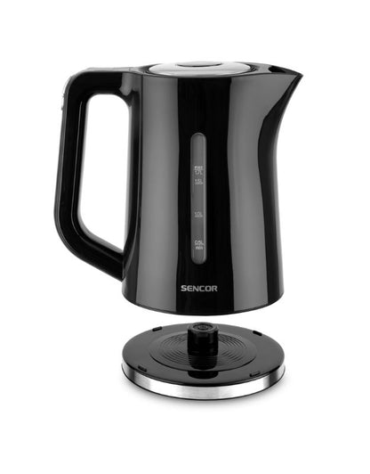 Sencor electric kettle with detachable base for easy use.